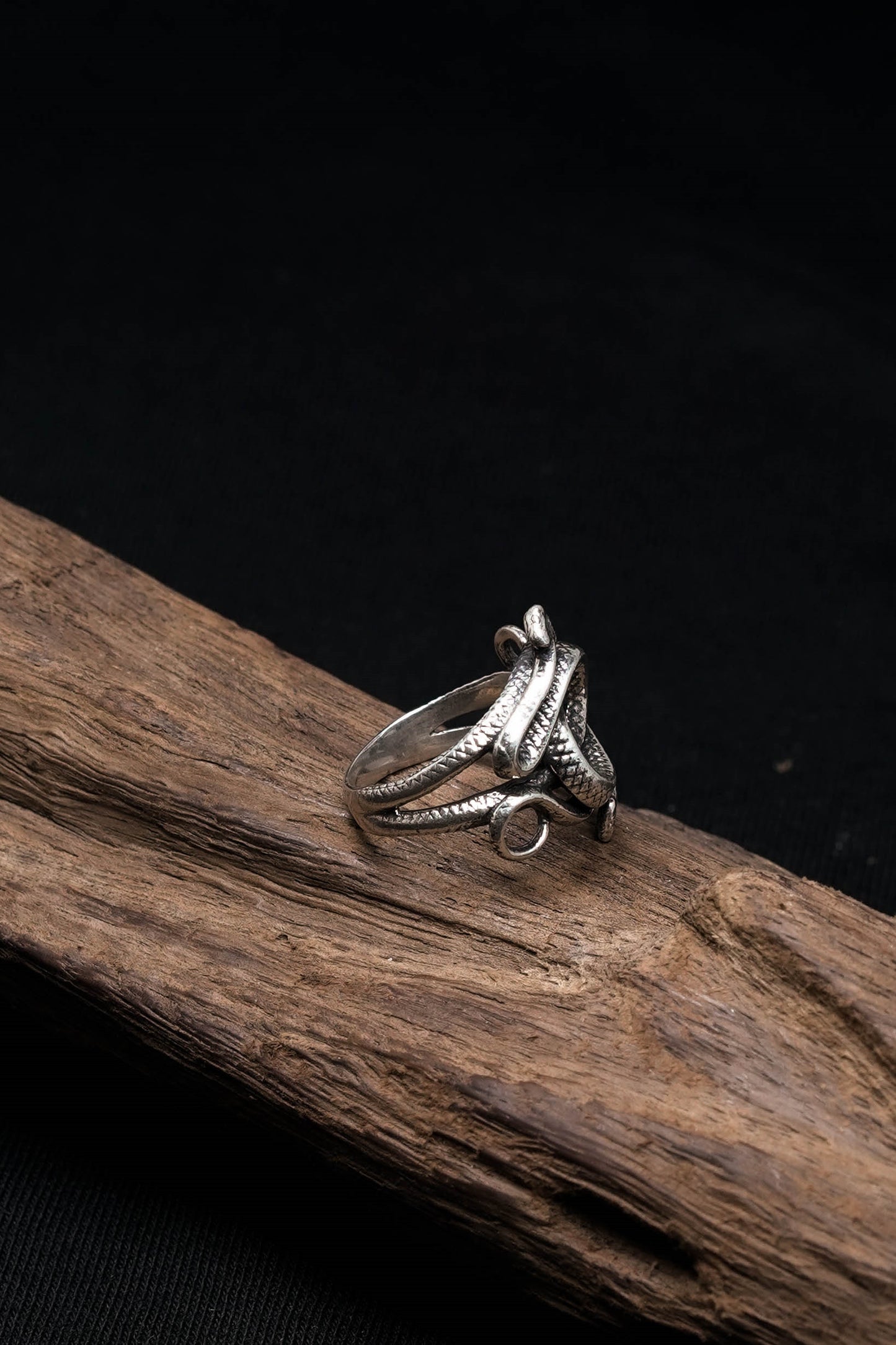 Retro 925 Sterling Silver Snakes Ring