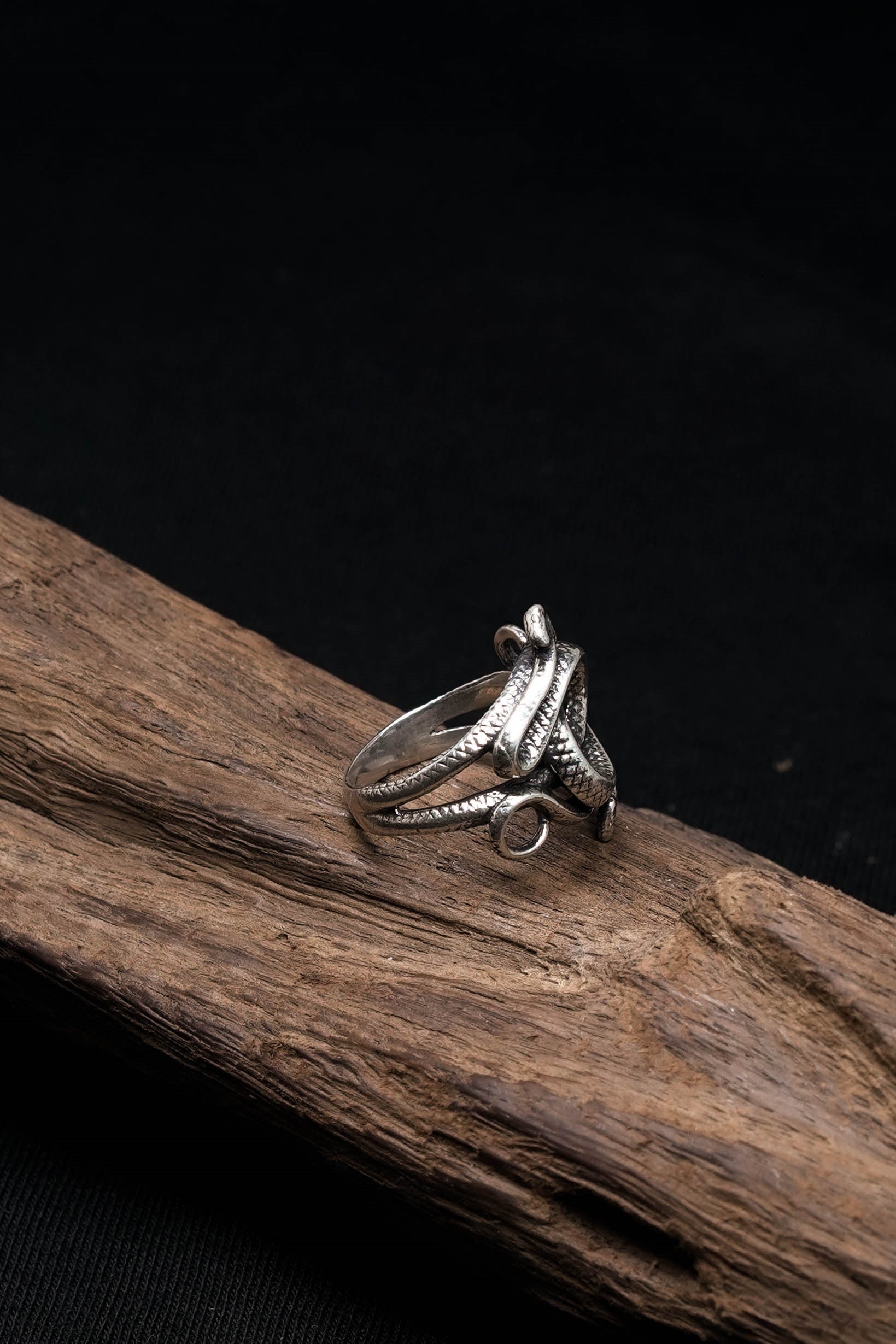 Retro 925 Sterling Silver Snakes Ring