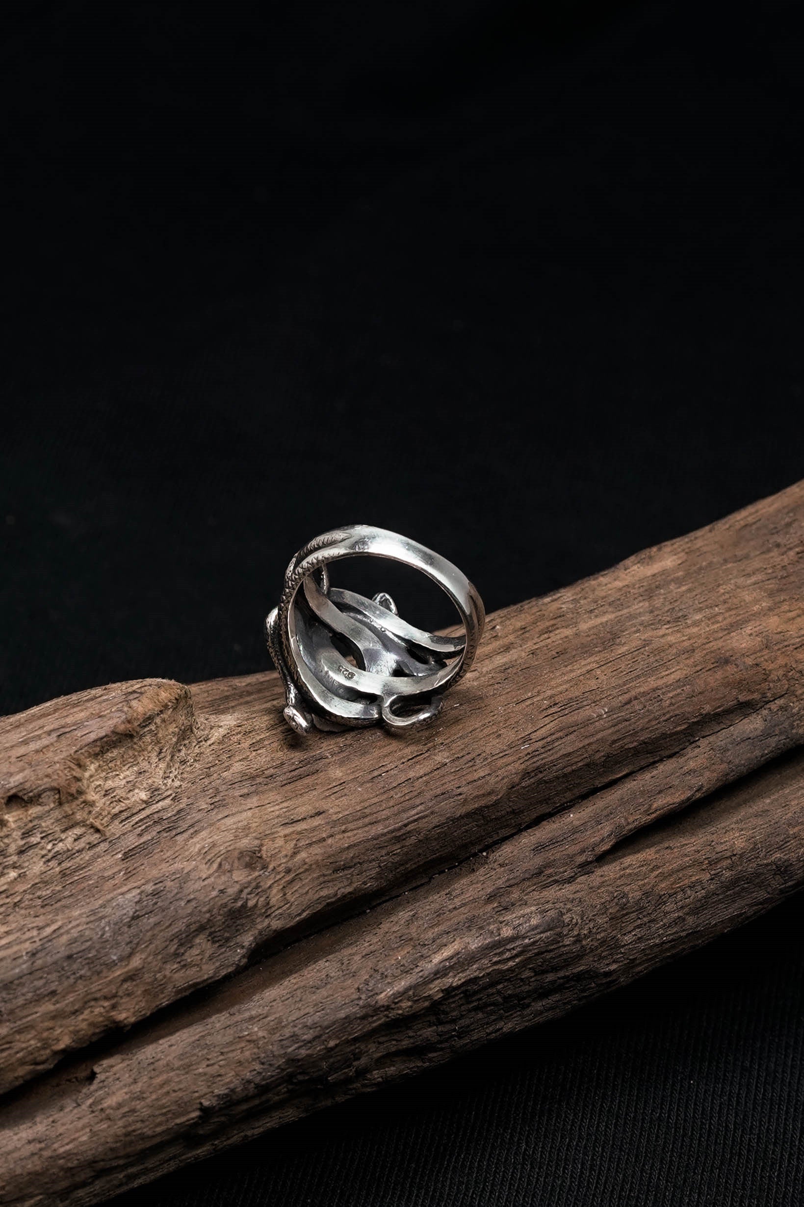 Retro 925 Sterling Silver Snakes Ring