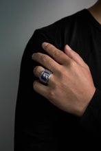 Load image into Gallery viewer, Lapis Onyx Eagle 925 Sterling Silver Retro Ring
