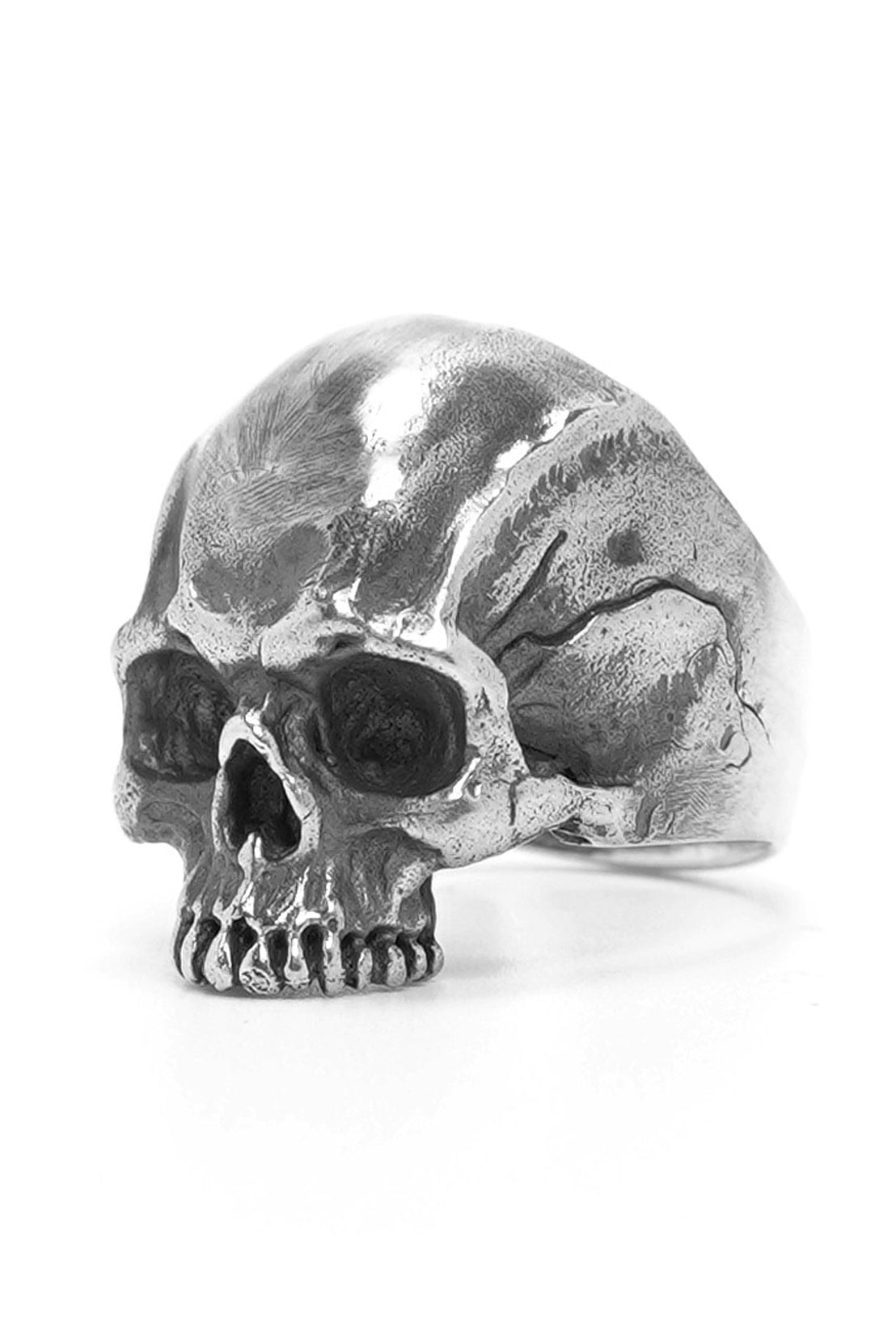 925 Sterling Silver Retro Skinny Skull Ring