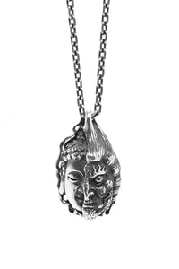 Retro 925 Sterling Silver Buddhism Buddha Pendant