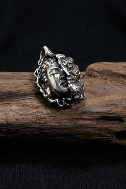 Retro 925 Sterling Silver Buddhism Buddha Pendant