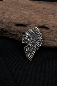 Retro Indian Chief 925 Sterling Silver Pendant