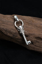 Load image into Gallery viewer, Antique Skull Key 925 Silver Pendant
