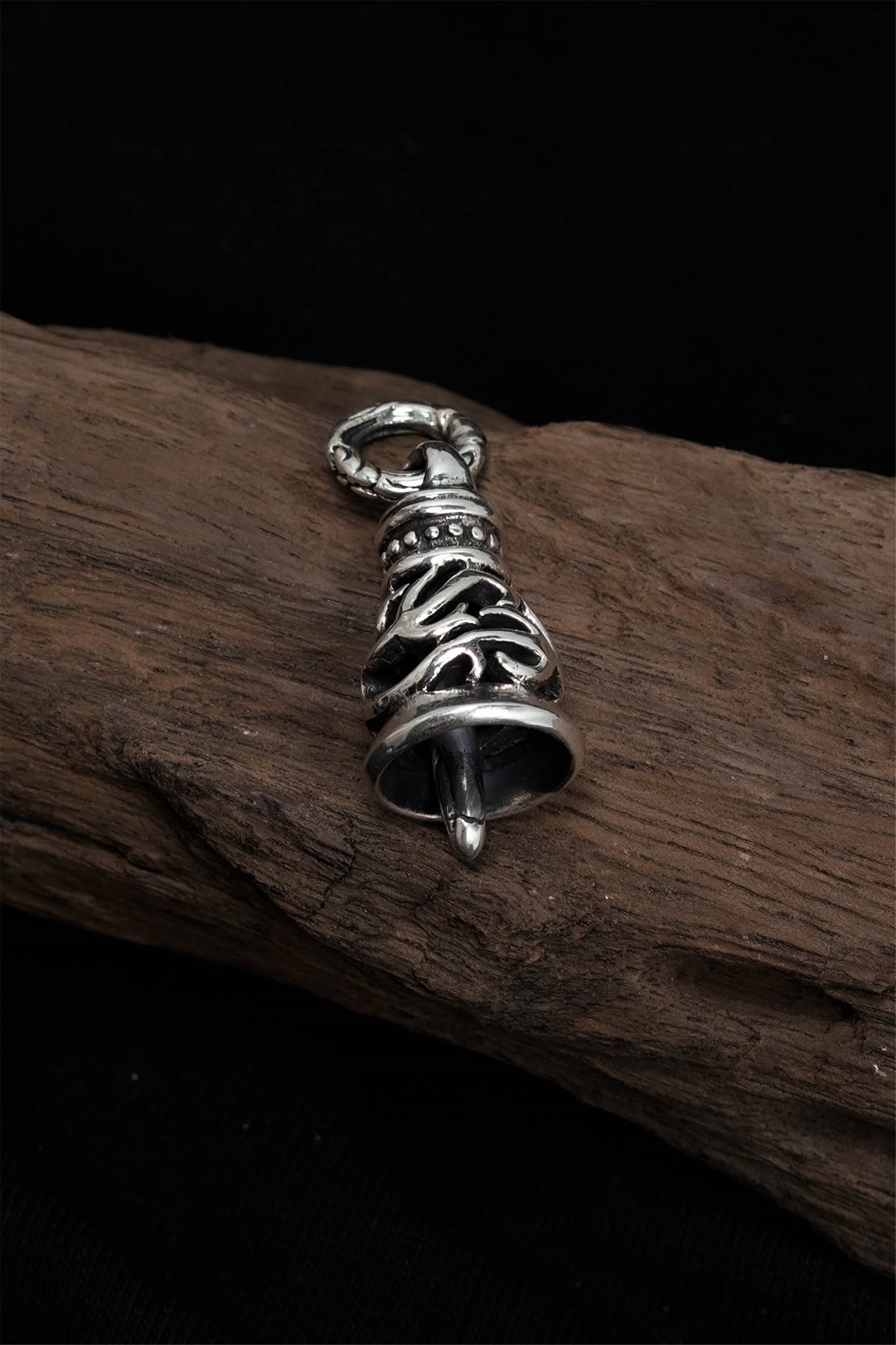 Bell Pendant Retro 925 Sterling Silver