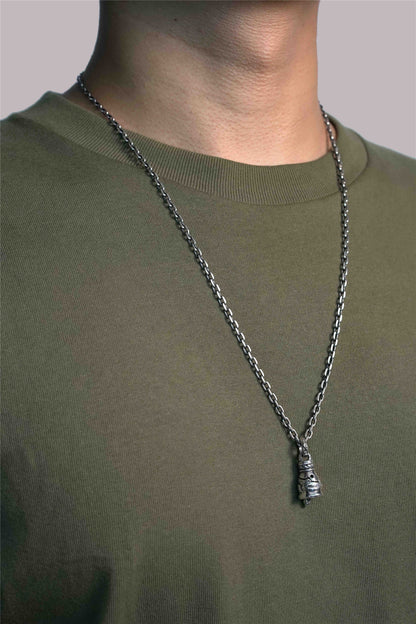 Retro Sterling Silver Eagle Bell Pendant