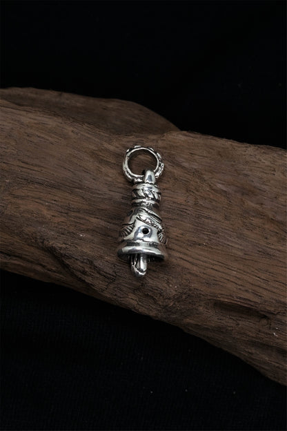 Retro Sterling Silver Eagle Bell Pendant