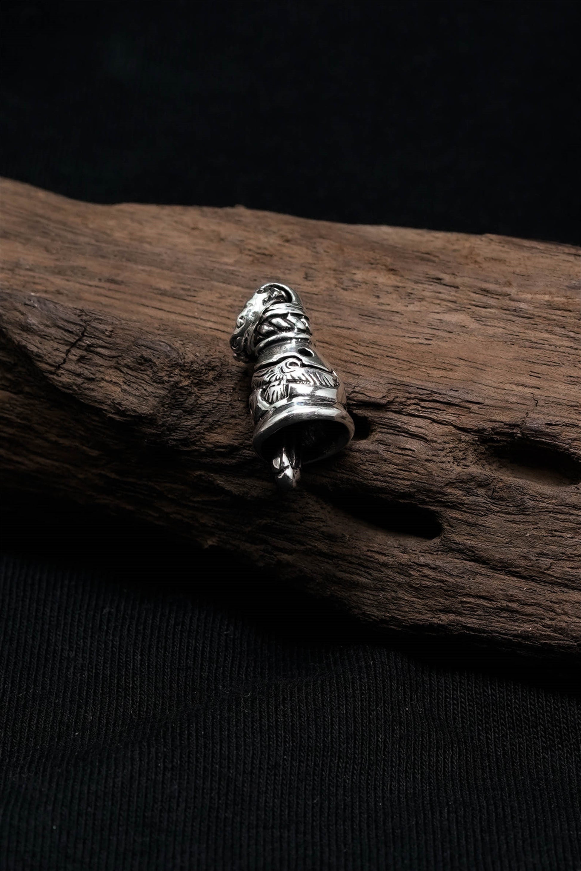Retro Sterling Silver Eagle Bell Pendant