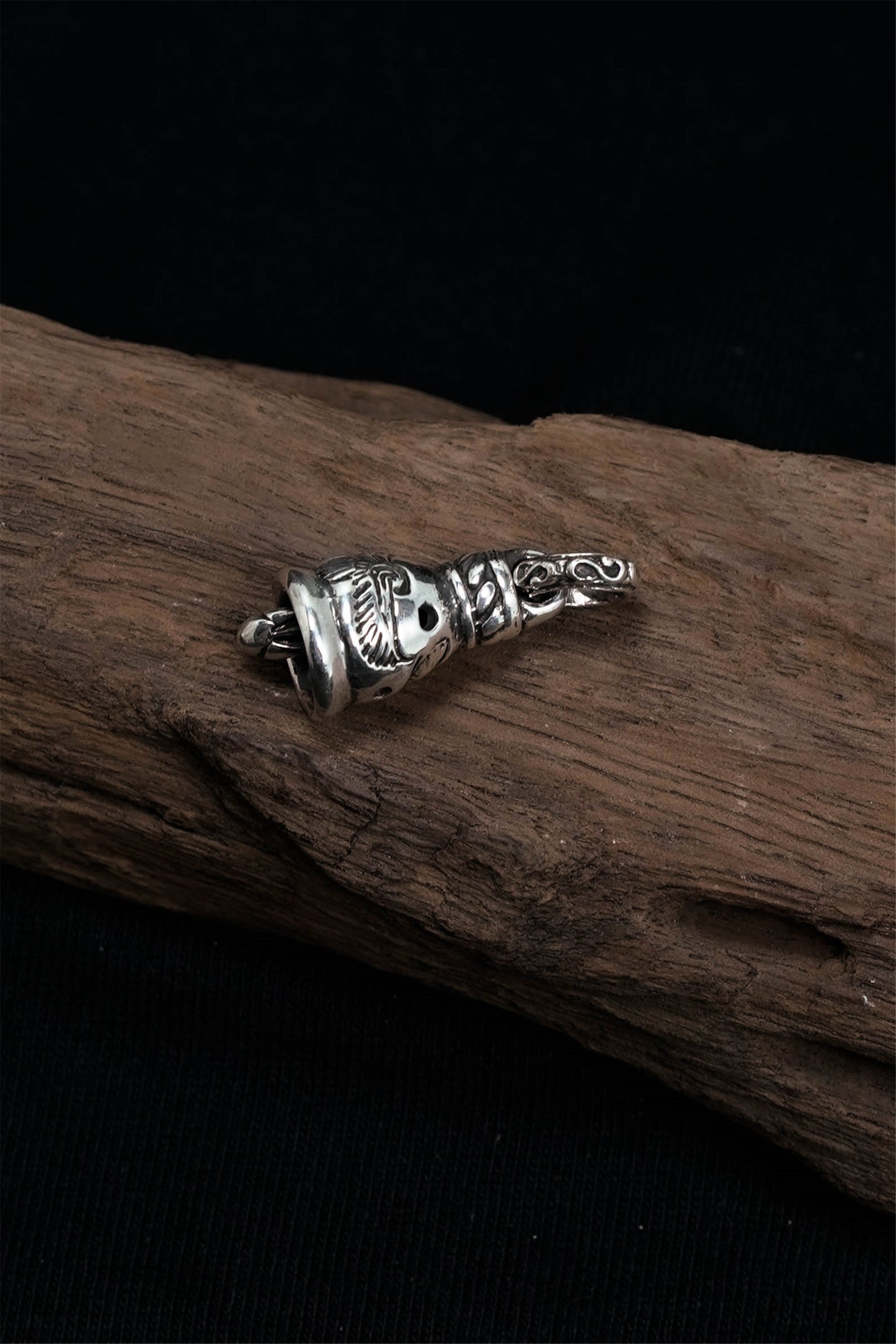 Retro Sterling Silver Eagle Bell Pendant