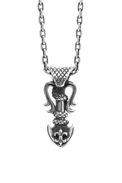 Retro 925 Silver Snake Animal Pendant