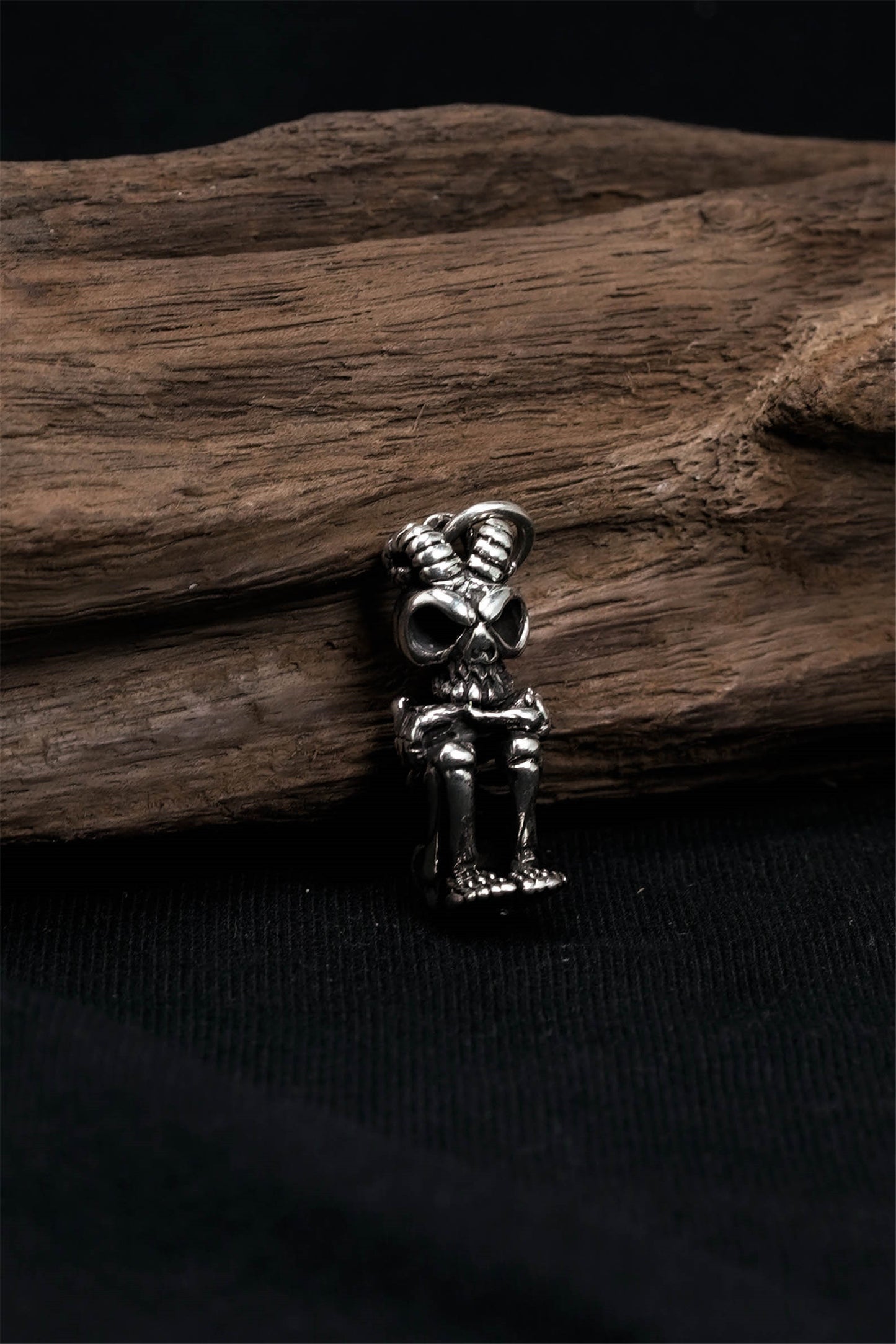 Retro Skull 925 Sterling Silver Pendant