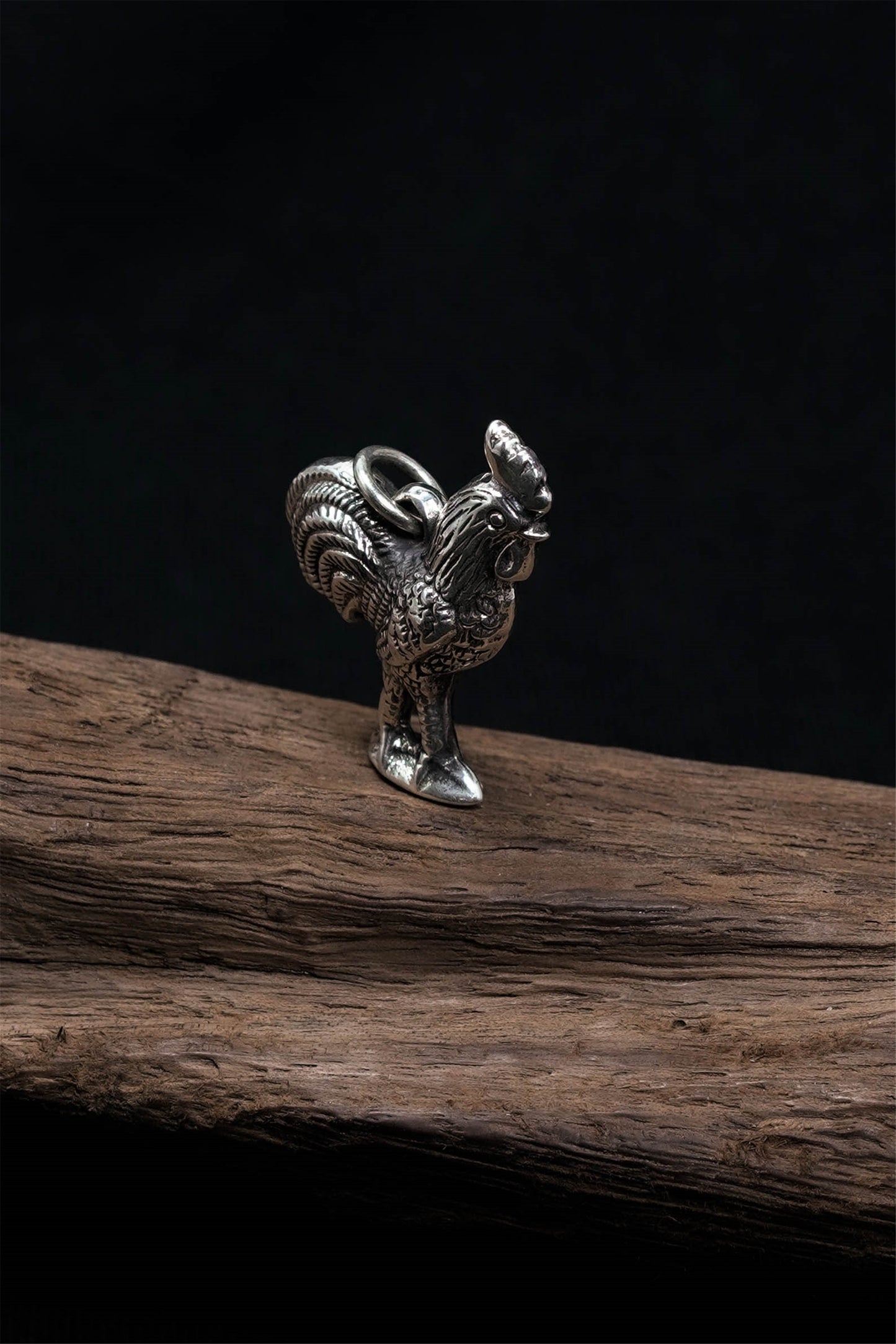 Retro Rooster 925 Sterling Silver Pendant
