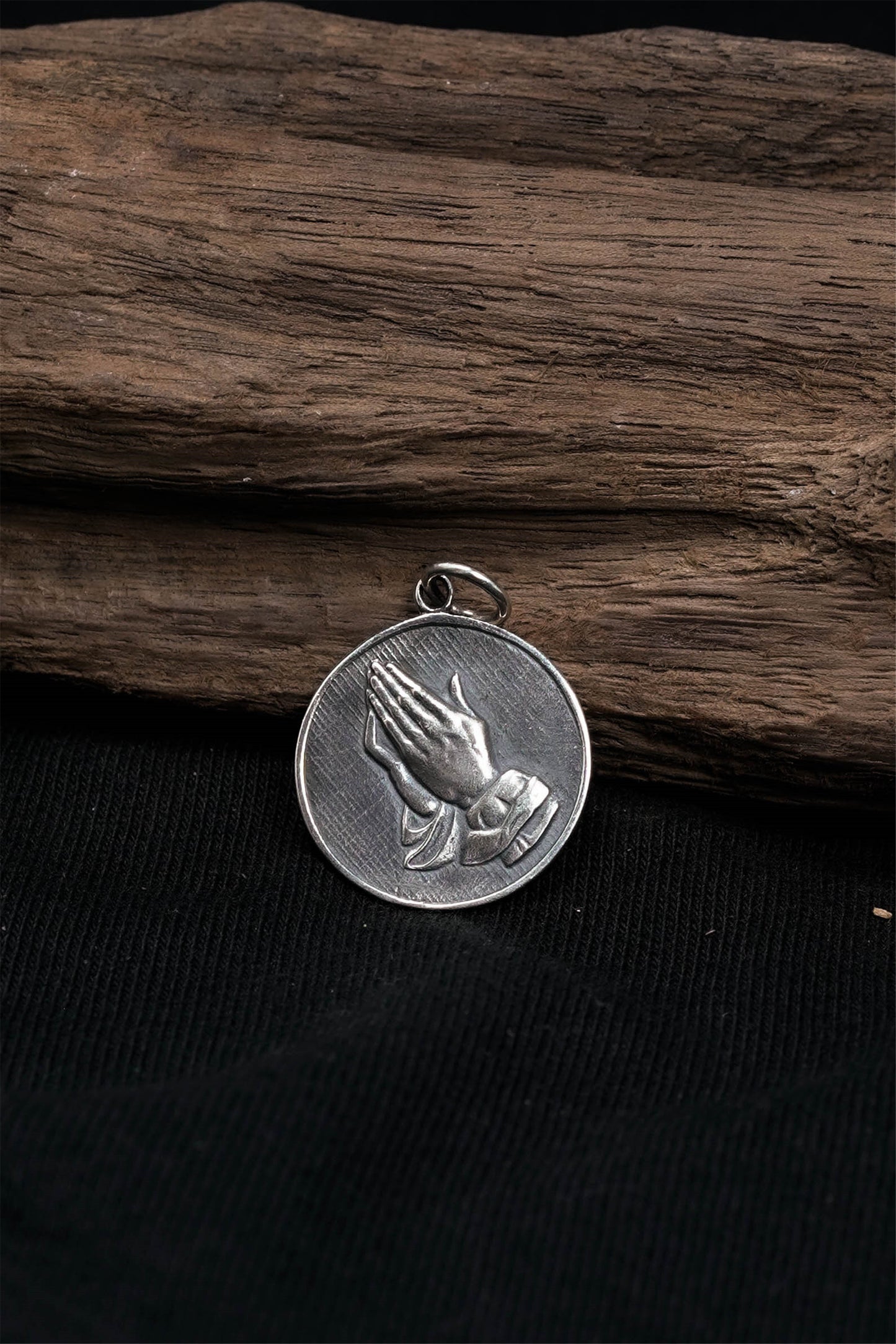 Prayer Hand Pendant Retro 925 Sterling Silver