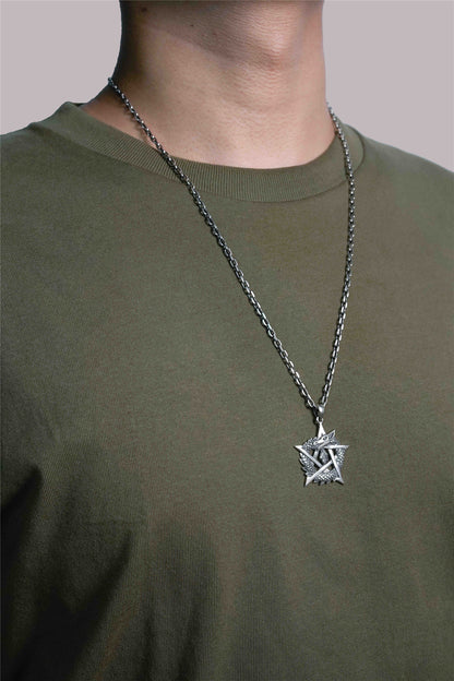 Retro 925 Sterling Silver Dragon Pendant