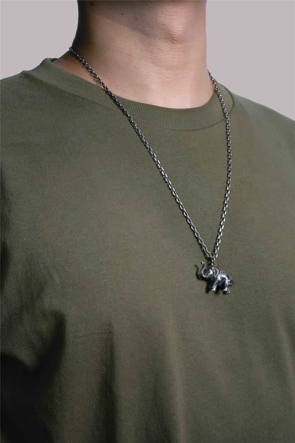 Elephant Pendant Retro 925 Sterling Silver