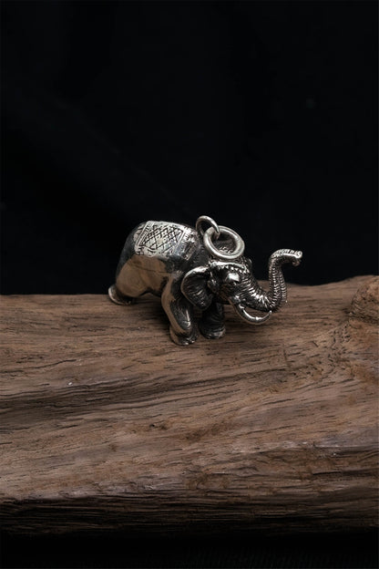Elephant Pendant Retro 925 Sterling Silver