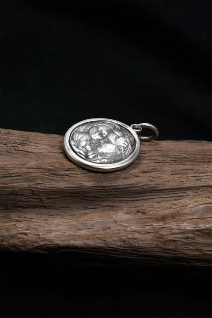 Vintage Coin 925 Sterling Silver Pendants