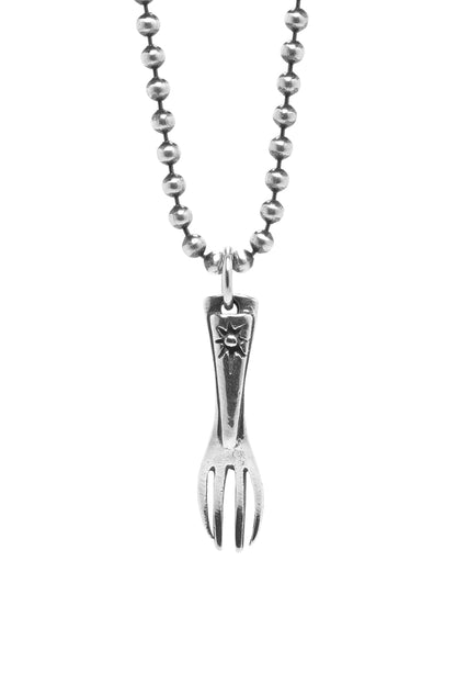Retro Fork 925 Sterling Silver Pendant