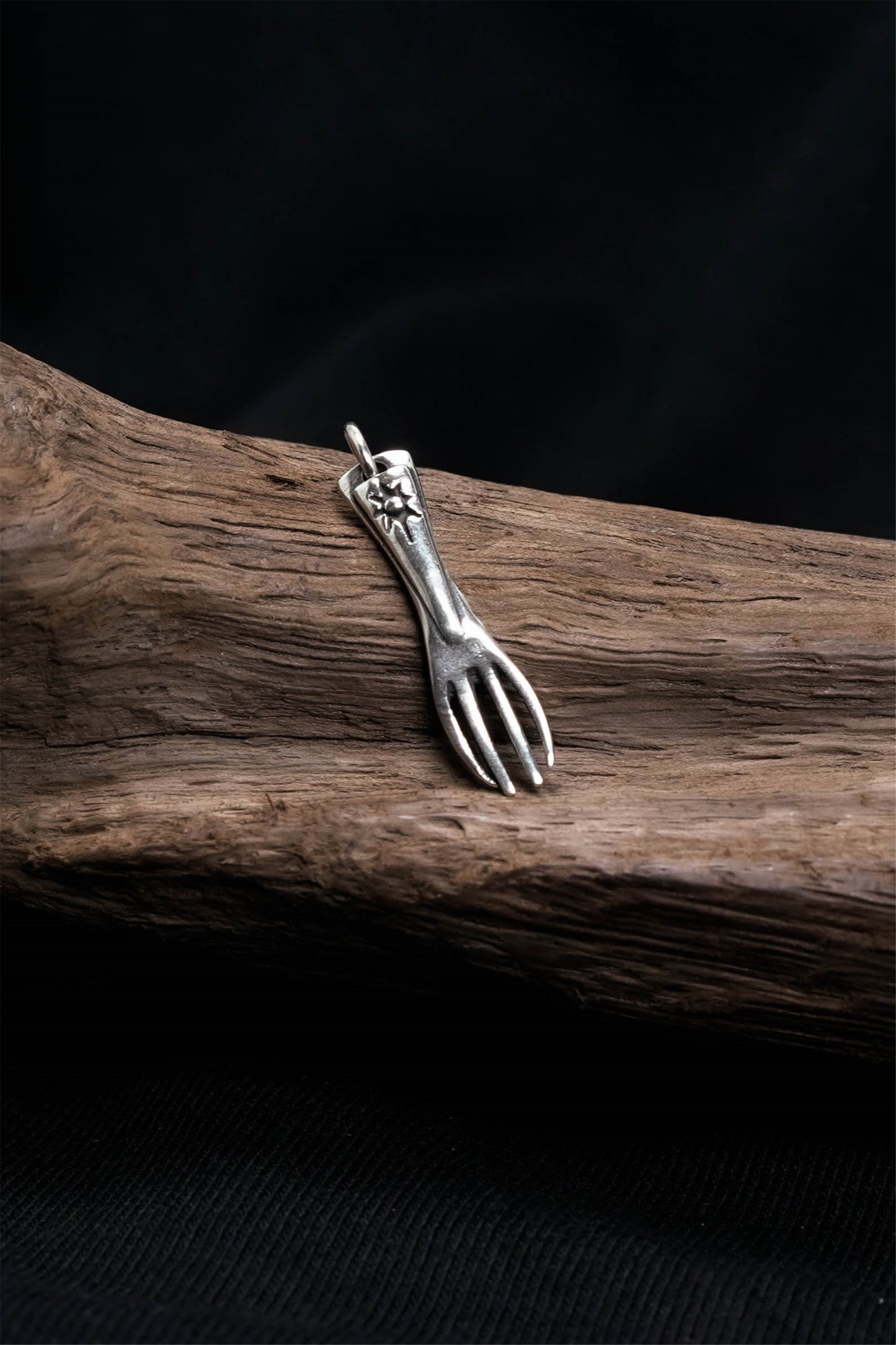 Retro Fork 925 Sterling Silver Pendant