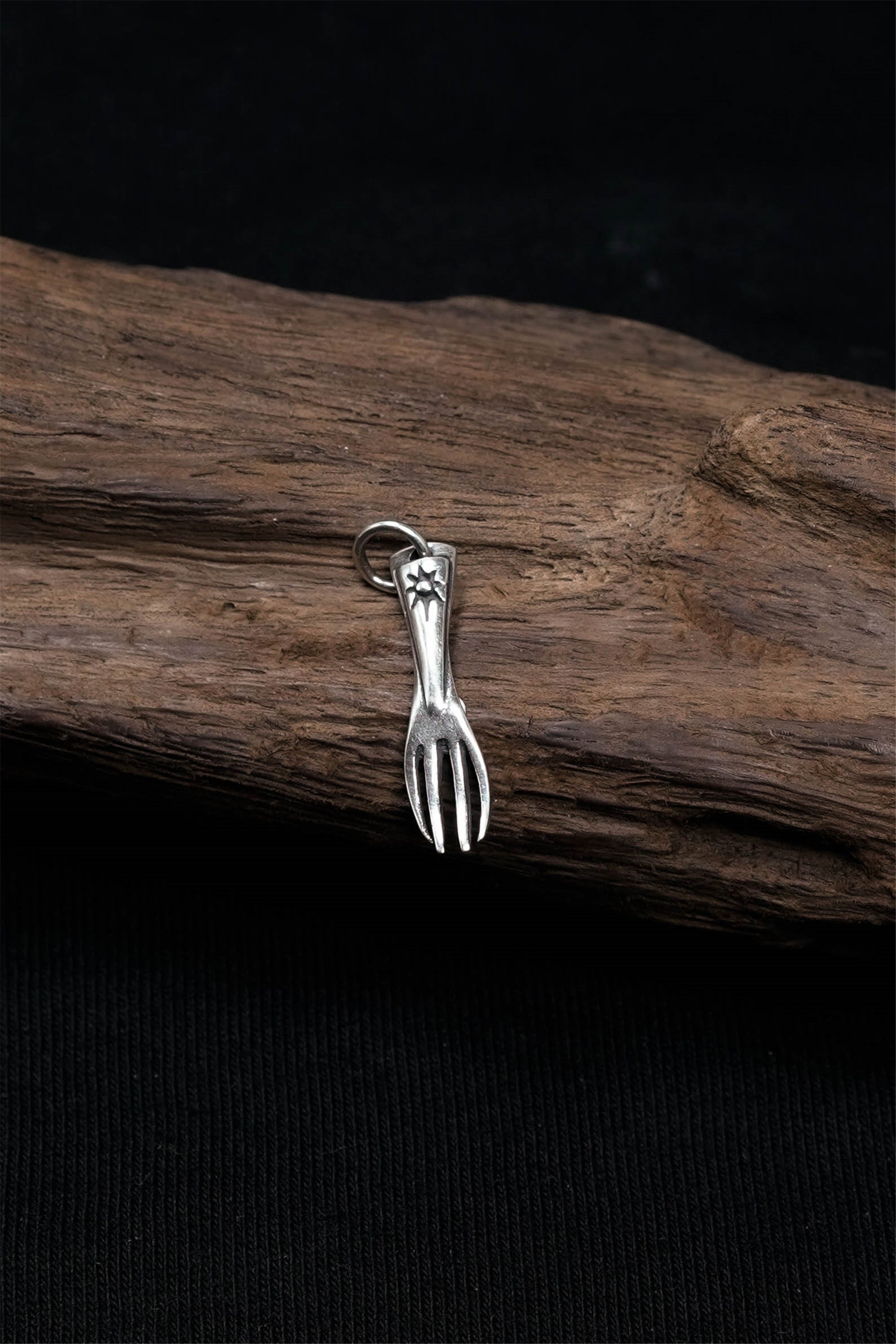 Retro Fork 925 Sterling Silver Pendant