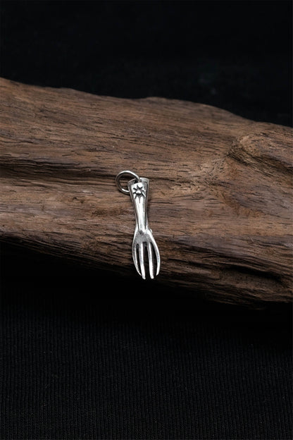 Retro Fork 925 Sterling Silver Pendant