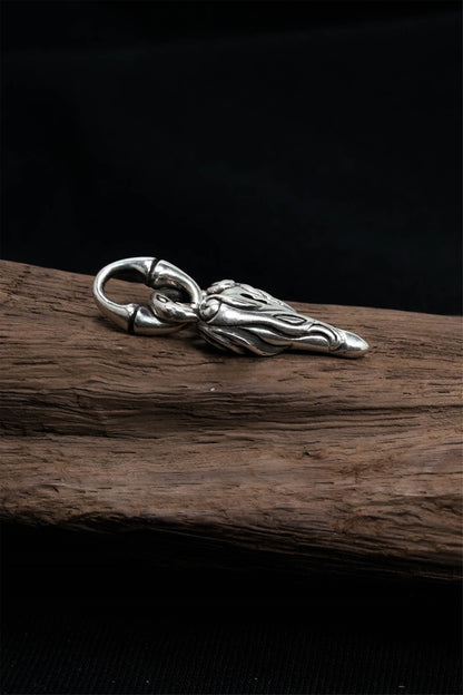 Retro Love Heart Pendant 925 Sterling Silver