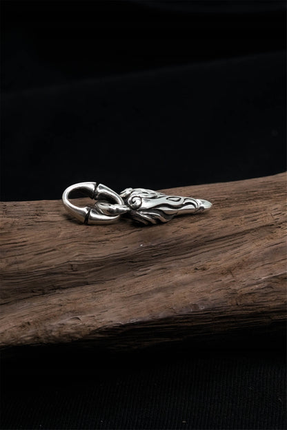 Retro Love Heart Pendant 925 Sterling Silver