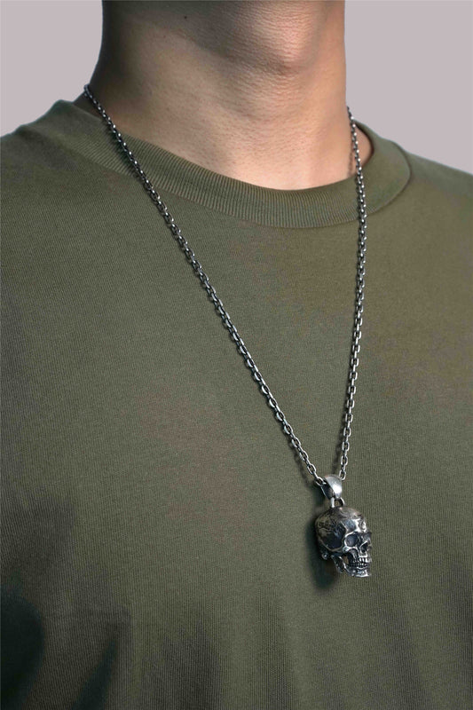 TS® Retro Skull Pendant 925 Sterling Silver