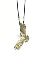 Load image into Gallery viewer, Native American Jewelry Brass Eagle Pendant Takahashi Goro
