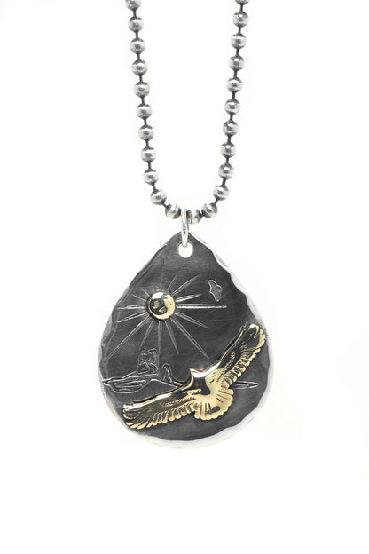 Takahashi Goro Silver Sun Eagle Pendant