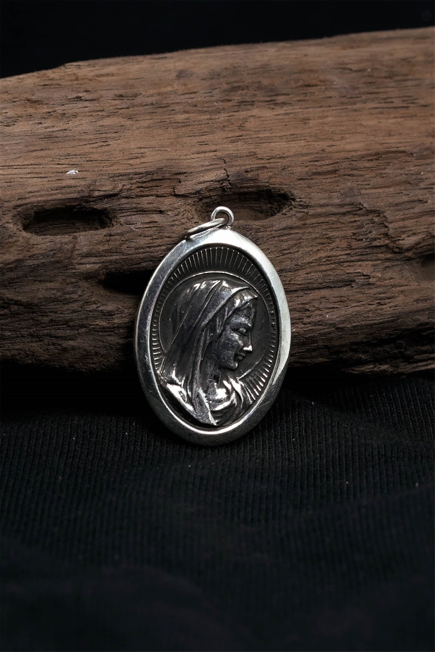 Retro 925 Silver Virgin Mary Couple Pendant
