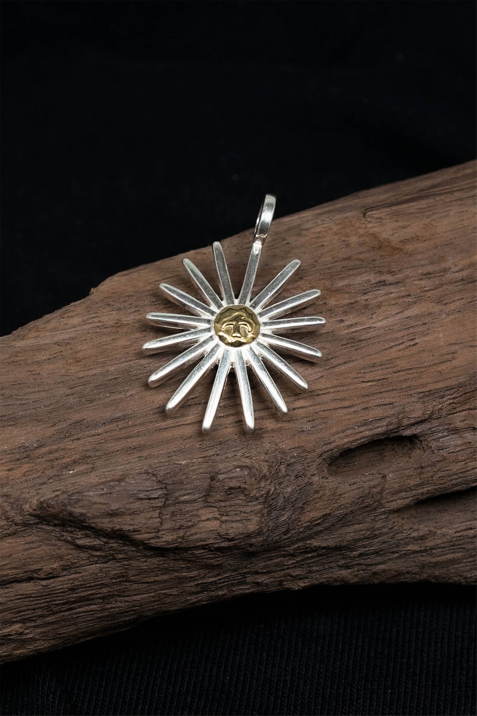 Takahashi Goro Sunflower 925 Sterling Silver Pendant