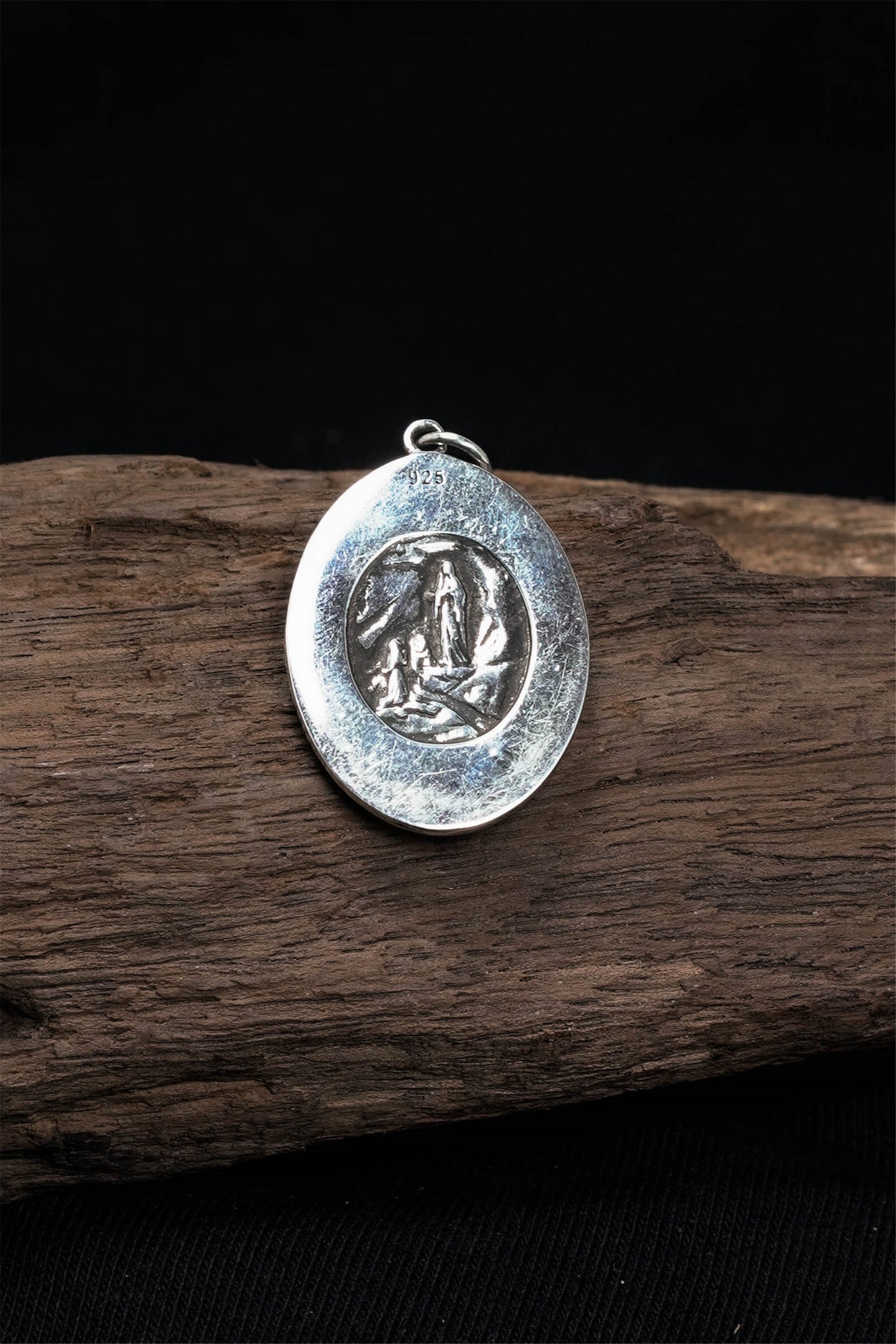 Retro 925 Silver Virgin Mary Couple Pendant