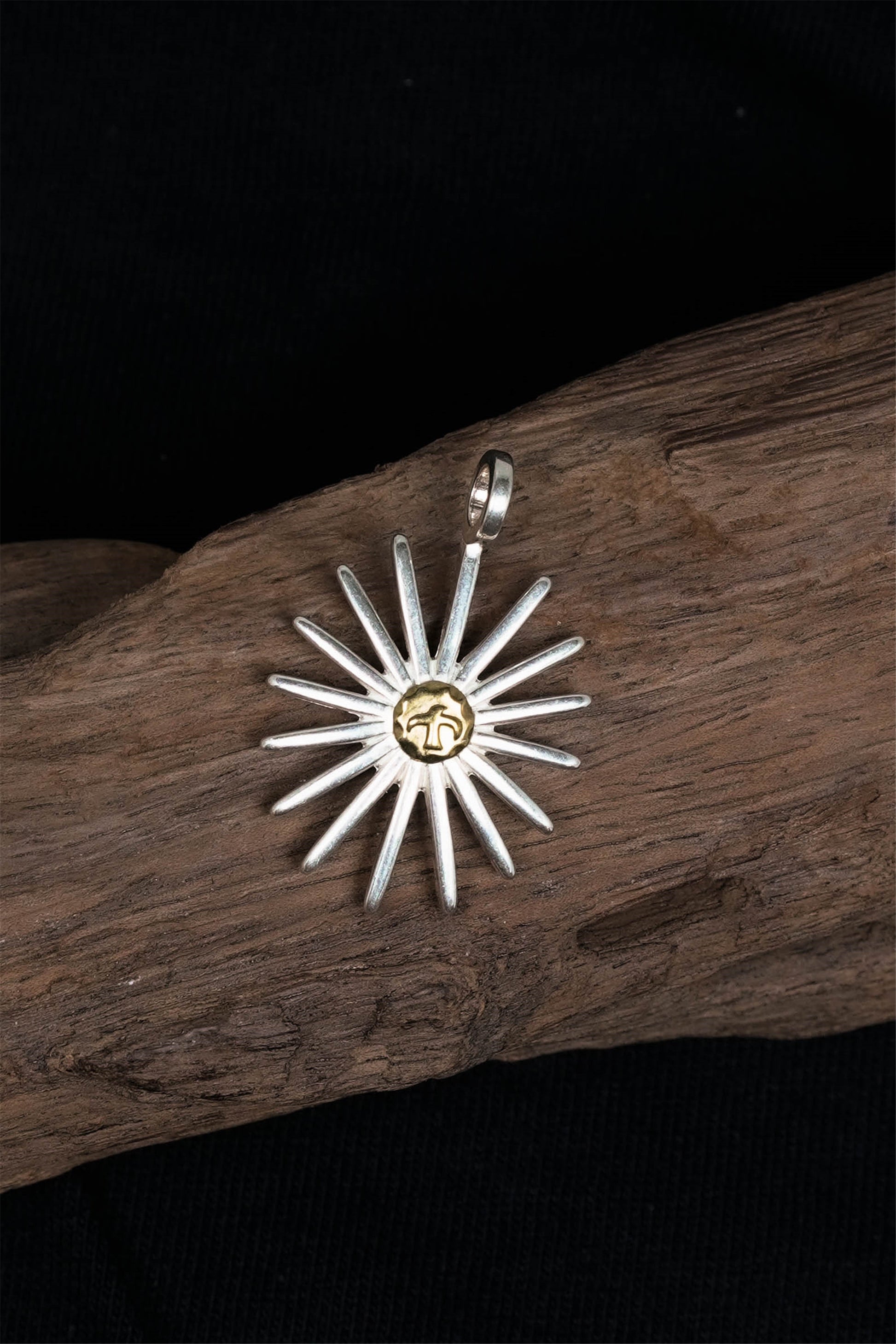 Takahashi Goro Sunflower 925 Sterling Silver Pendant