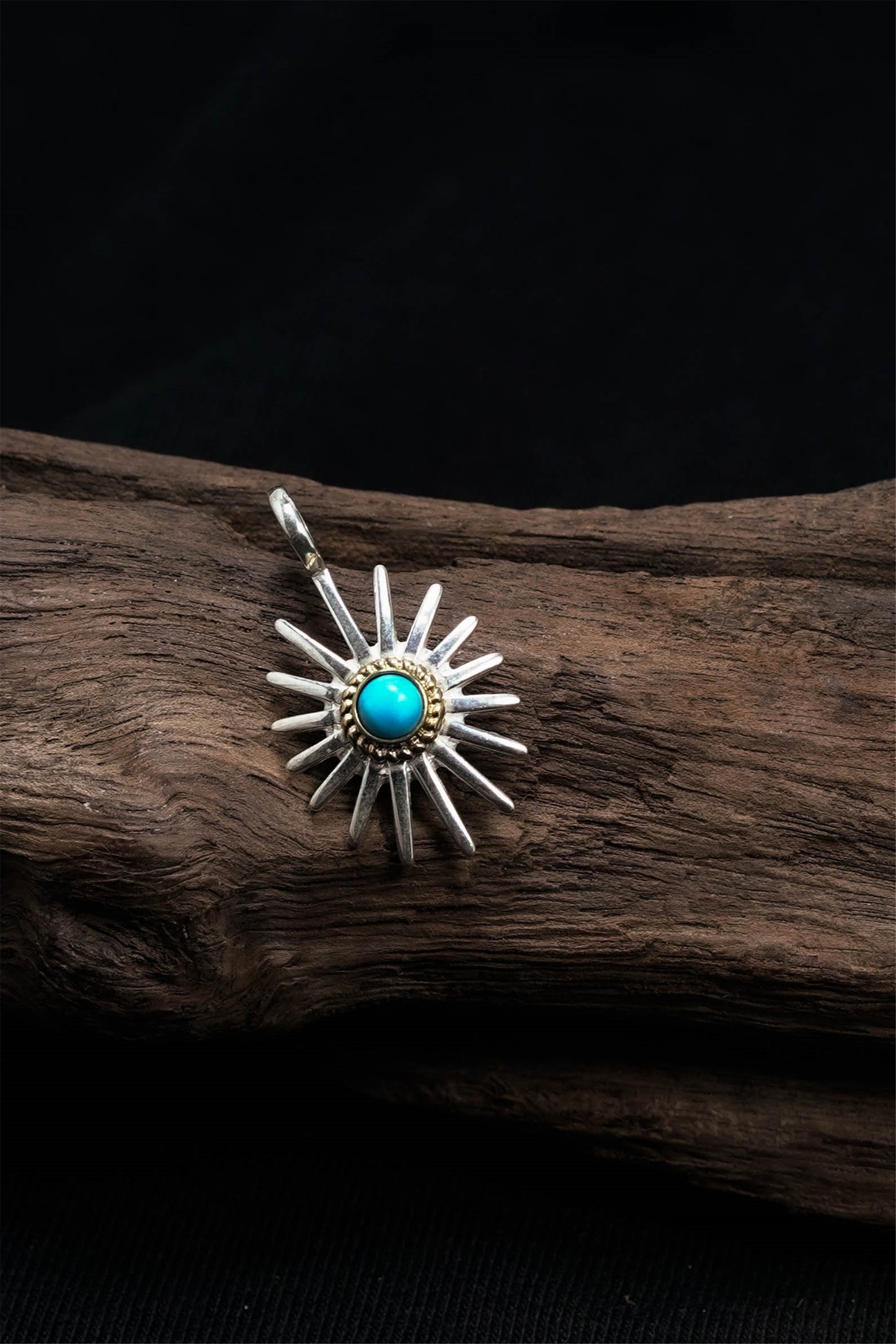 925 Sterling Silver Takahashi Goro Sunflower Pendant