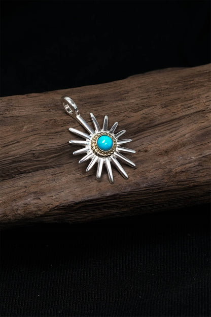 925 Sterling Silver Takahashi Goro Sunflower Pendant