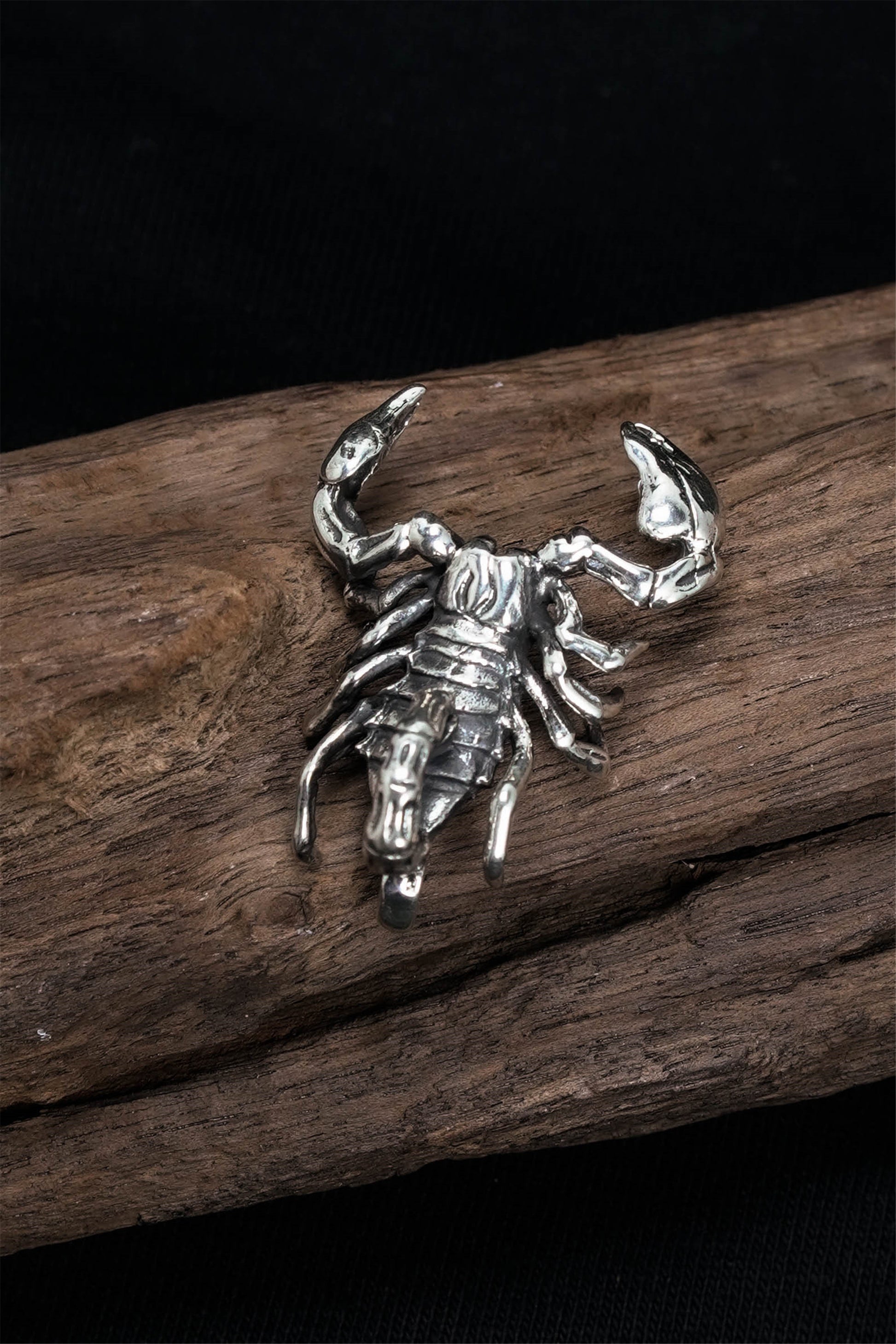 TS Hand Silver Retro Scorpion Pendant 925 Sterling Silver