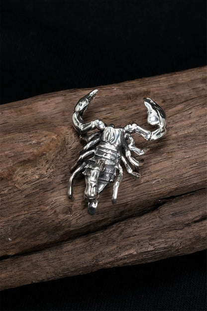 TS Hand Silver Retro Scorpion Pendant 925 Sterling Silver
