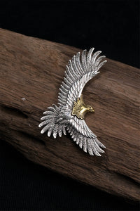 925 Silver and Brass Eagle Pendant