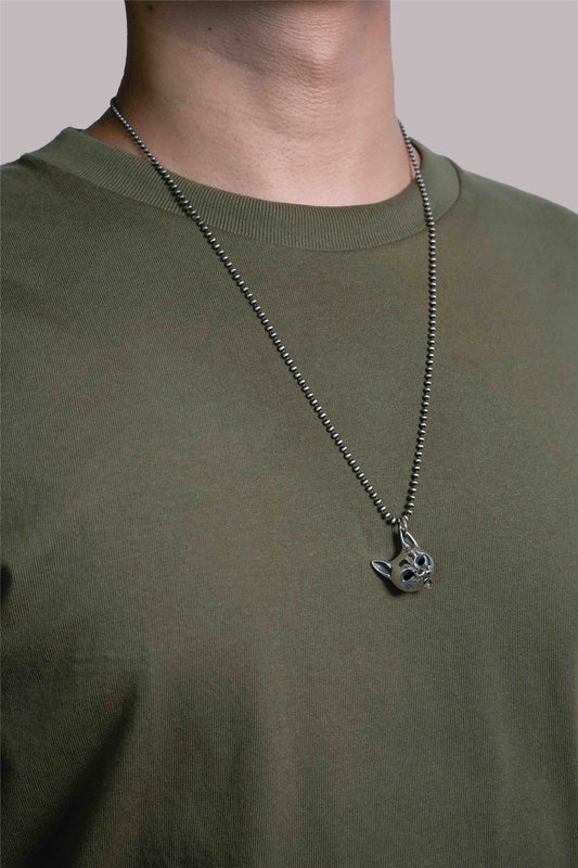 925 Sterling Silver Cat Head Pendant