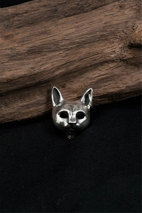 925 Sterling Silver Cat Head Pendant