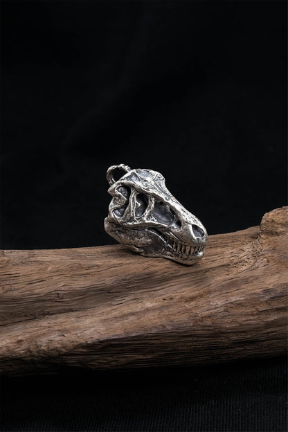 Retro Animal Skull Silver Pendant