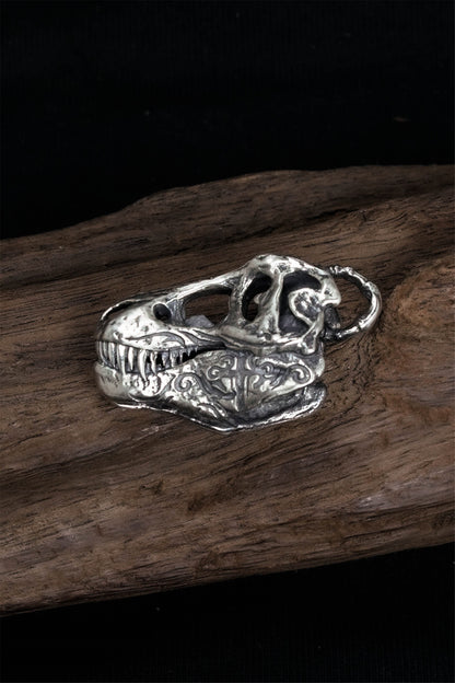 Retro Animal Skull Silver Pendant