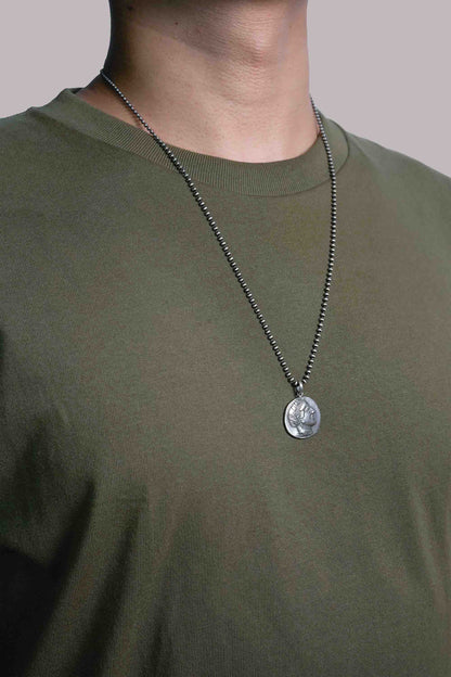 Retro Horse Head 925 Sterling Silver Coin Pendant