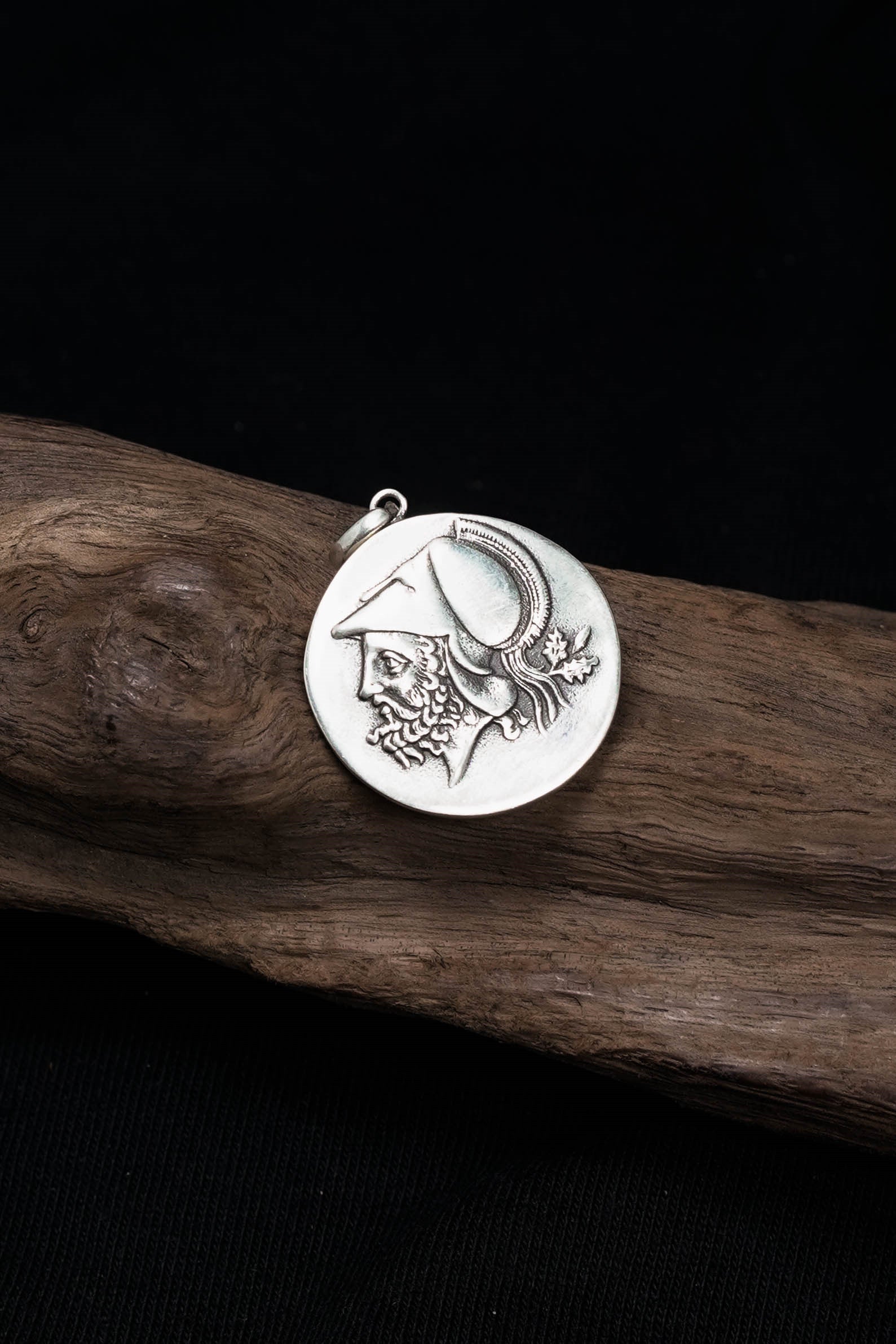 Retro Horse Head 925 Sterling Silver Coin Pendant