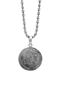Retro 925 Sterling Silver Coin Pendant