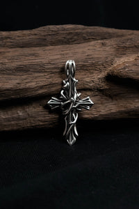 Retro Cross 925 Sterling Silver Pendant