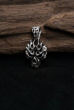 Load image into Gallery viewer, Retro Fire Skull 925 Sterling Silver Pendant
