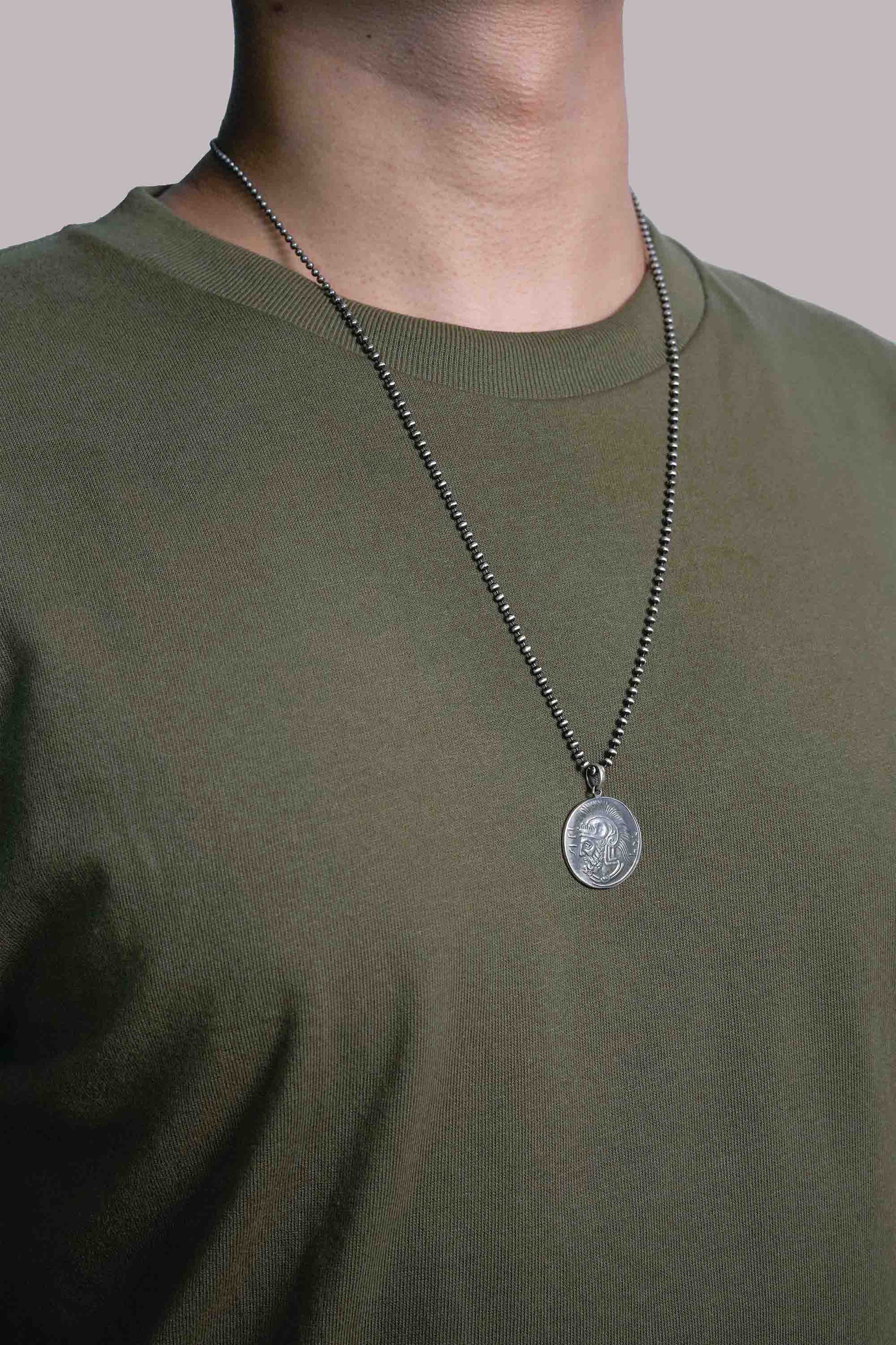 Retro Indians 925 Sterling Silver Coin Pendant